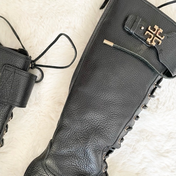 Tory Burch leather combat boots size 6.5 - Picture 7 of 10